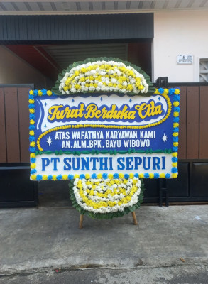 Papan Bunga Duka di Darmawangi