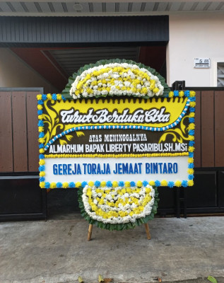 Papan Bunga Duka di Darmawangi